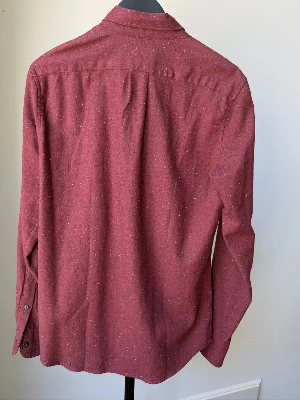 J. Crew Men's Burgundy Button-Up Shirt